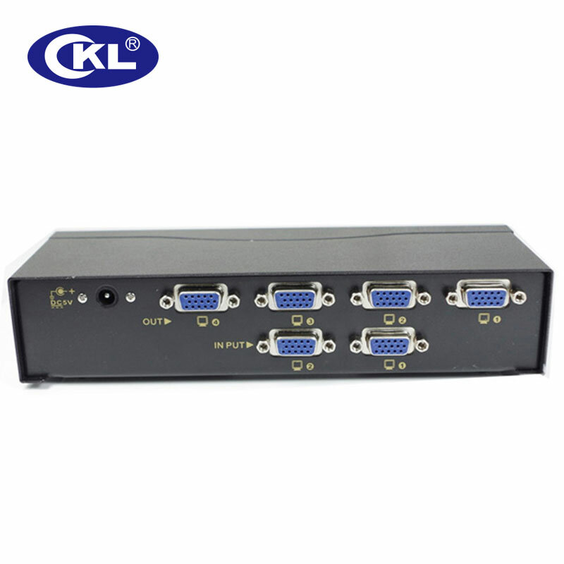 CKL VGA przełącznik splitter 2 w 2/4 wsparcie 2048*1536 450 MHz dla monitor do komputera telewizor z dostępem do kanałów projektor metalowa CKL-222B i CKL-224B