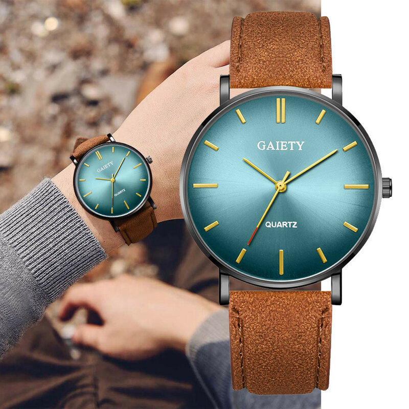 Mens watches Fashion Simple Casual Men's Watch Business Leather With Strap Men's Watch Watch Wristwatch reloj hombre