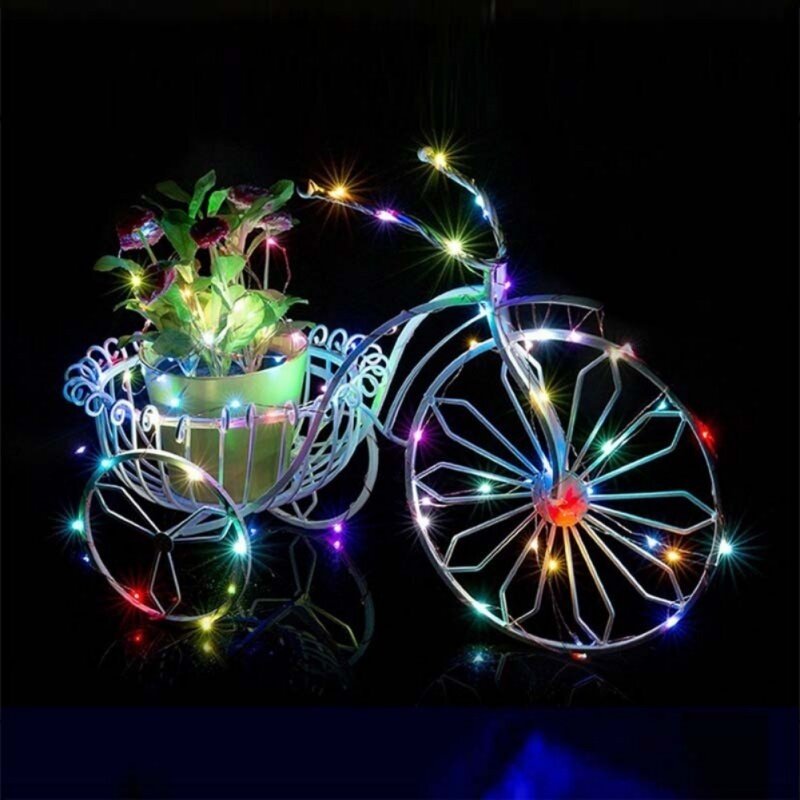 Guirnalda de luces LED alimentada por batería de 2M, accesorios de fotografía, iluminación para bodas, fiestas navideñas