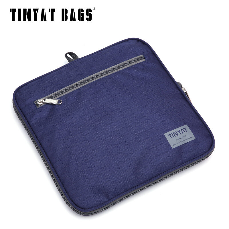 TINYAT-bolsa de viaje plegable para hombre y mujer, bolso de mano Molle portátil, impermeable, de nailon, informal, T-306 de equipaje negro