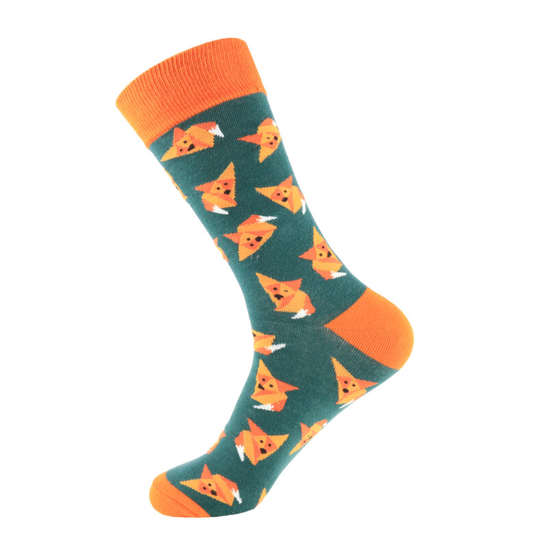 PEONFLY-calcetines divertidos de algodón para hombre, medias con estampado de dibujos animados de animales, perro, regalo de Navidad, 1 par