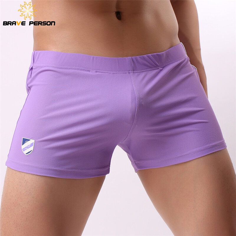 Brave Person Men's Sleep Bottoms Shorts Underwear Men Boxers Shorts Lounge Home Sleepwear Breathable Shorts Pajama