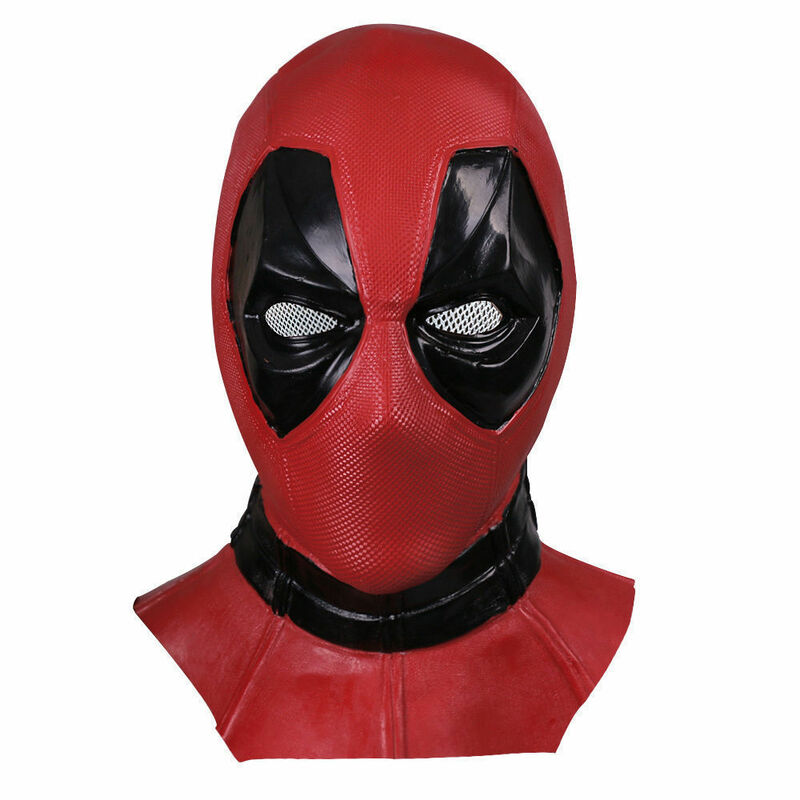 Máscara de látex Deadpool para adultos, Cosplay de Deadpool, máscara completa hecha a mano, accesorio para fiesta de Halloween