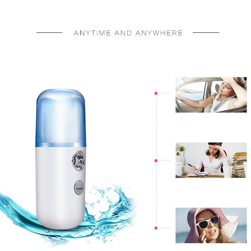 Mini pulverizador de névoa 30ml, spray facial portátil, instrumentos de hidratação para cuidados com a pele, para corpo e rosto