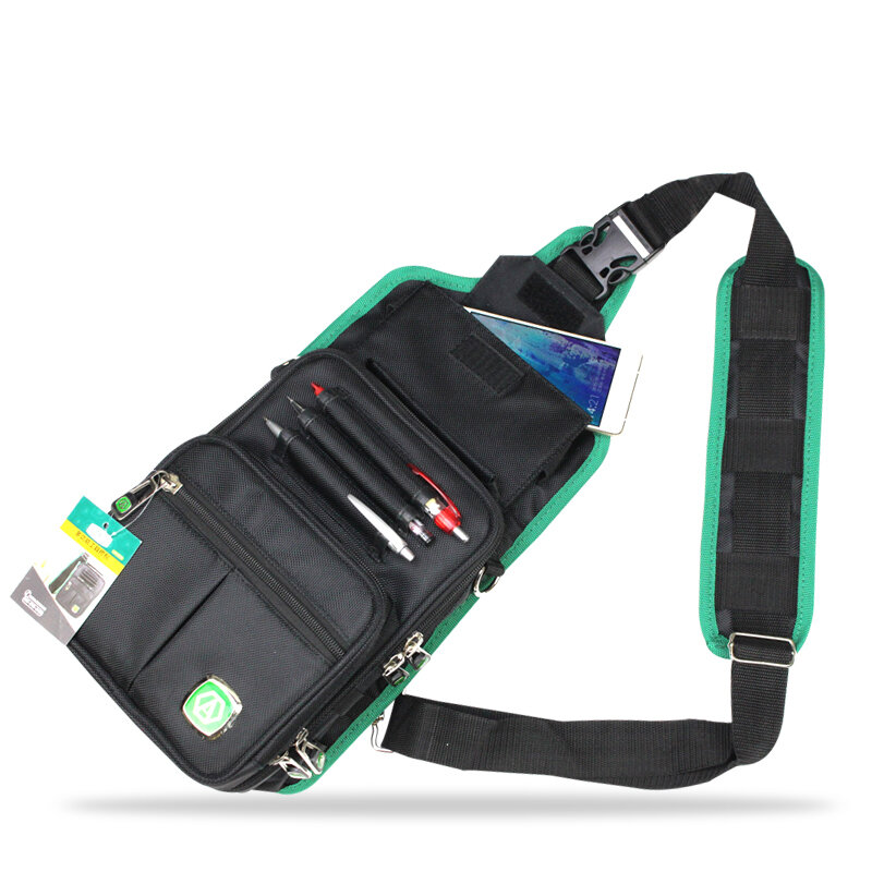 LAOA borsa portautensili multifunzionale borsa a tracolla borsa da viaggio impermeabile tascabile in tela per elettricista meccanico