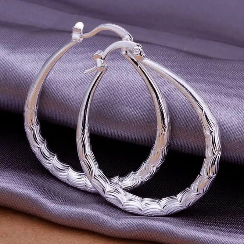 Mode Voor vrouwen lady wedding haak mooie Hoge kwaliteit Zilver kleur Earring Sieraden gratis verzending leuke gift, E295