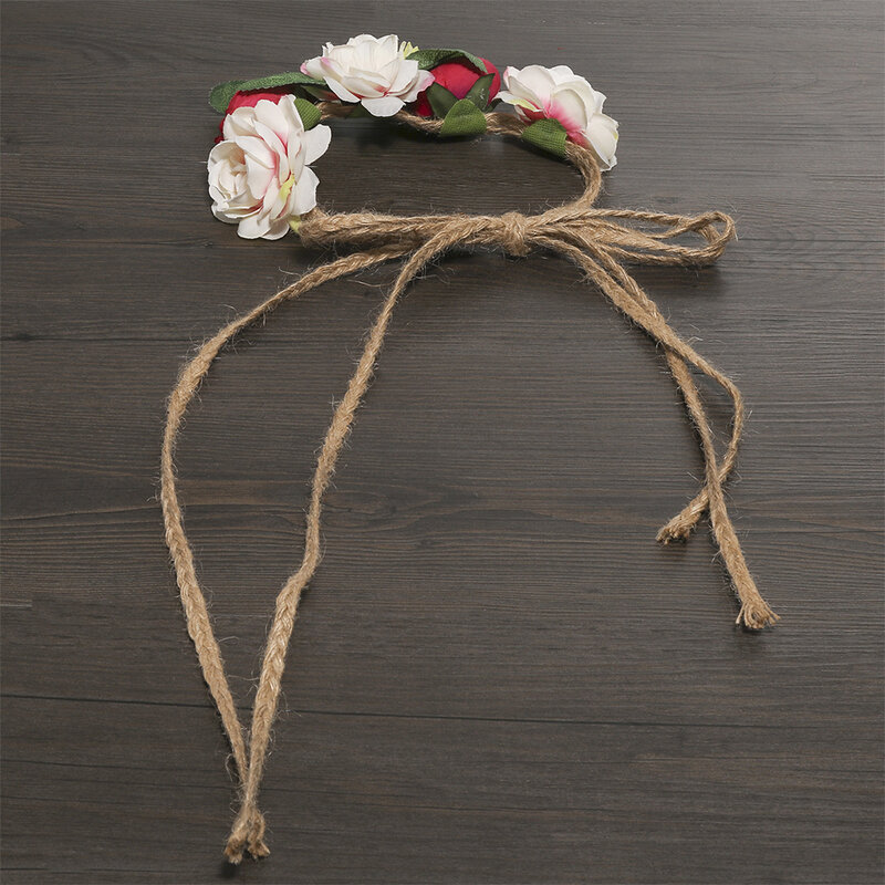 Molans-vestido de noiva estimulador de peônia, vestido florido com corda de cânhamo, acessório para casamento