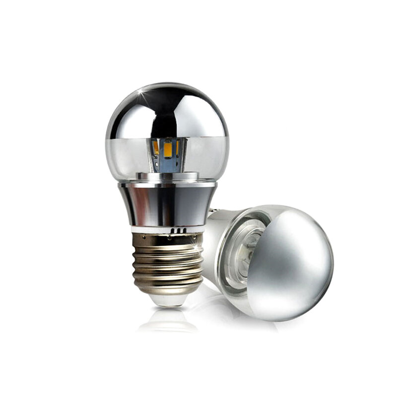DONWEI หลอดไฟ LED E27 E14หลอดไฟ LED 5W 7W ประหยัดพลังงานครึ่ง Silvering Shadowless LED หลอดไฟ220V 110V เย็น/อบอุ่นสีขาว