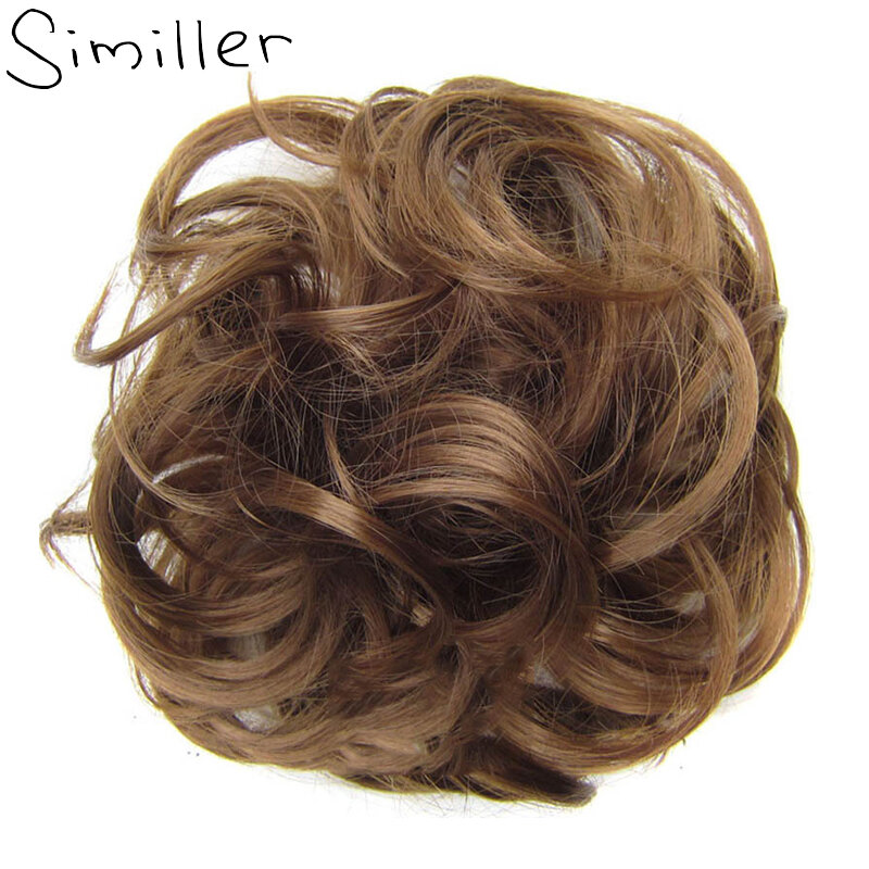 Синтетический шиньон Similler, эластичный пучок для волос в виде пончика, высокотемпературное волокно, аксессуары для наращивания волос, свадьба