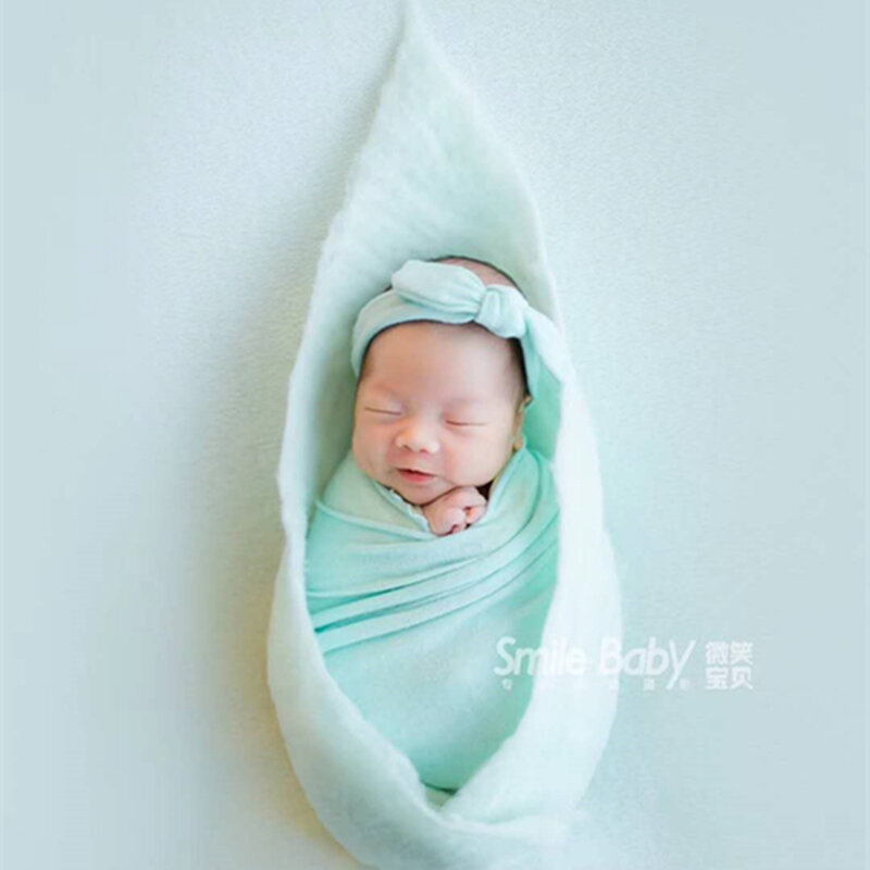 Couverture ronde en laine feutrée pour nouveau-né, couverture en laine mérinos, remplissage de panier en bois, accessoires de photographie, sac d'emmaillotage pour bébé