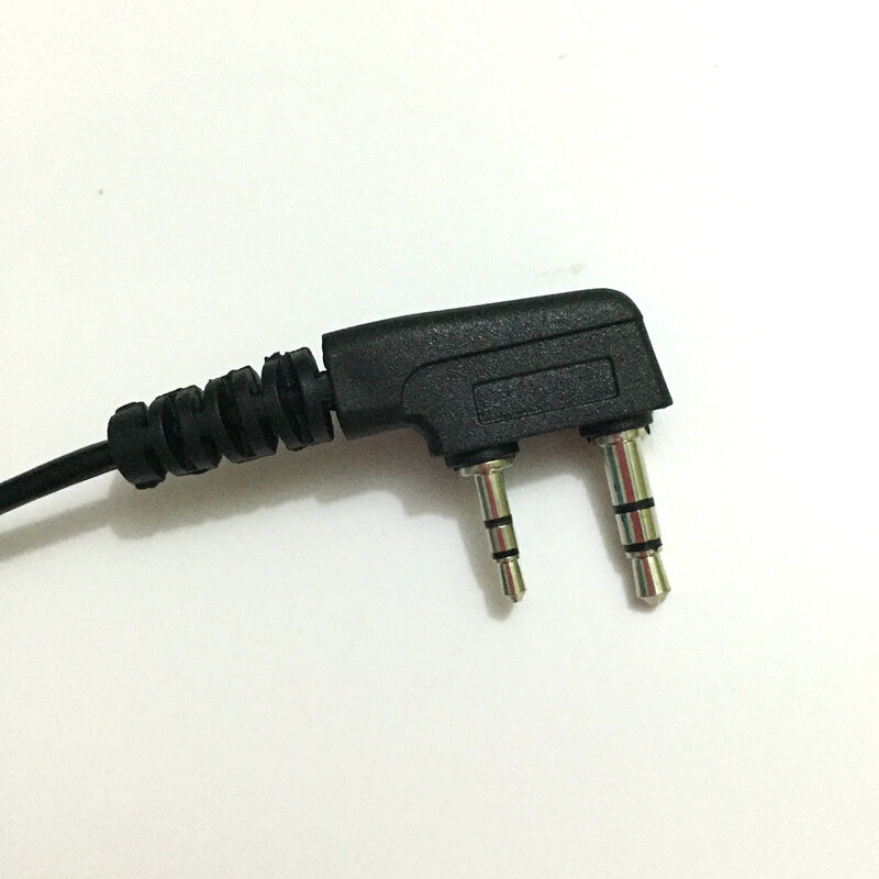2 w 1 K wtyczka elastyczny przewód akustyczny PTT MIC 2-pinowy zestaw słuchawkowy słuchawki dla Kenwood Baofeng TYT Radio 3.5mm dla moblie telefon