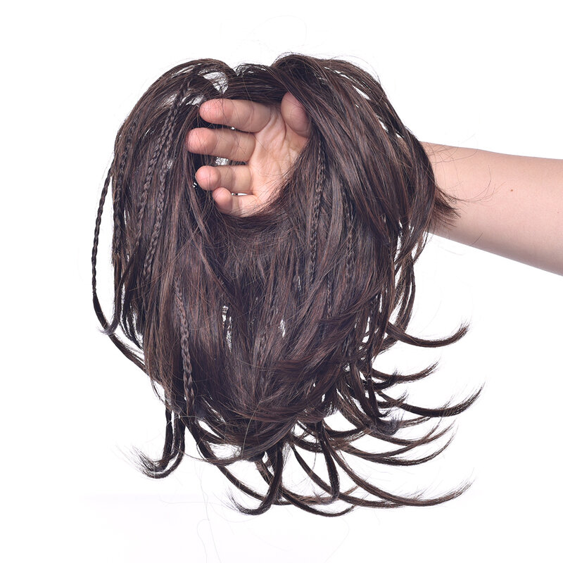 Soowee Женская Синтетическая резинка для волос, шиньон для пучка волос, высокотемпературная волосяная оплетка, Пончик, роликовая повязка на голову