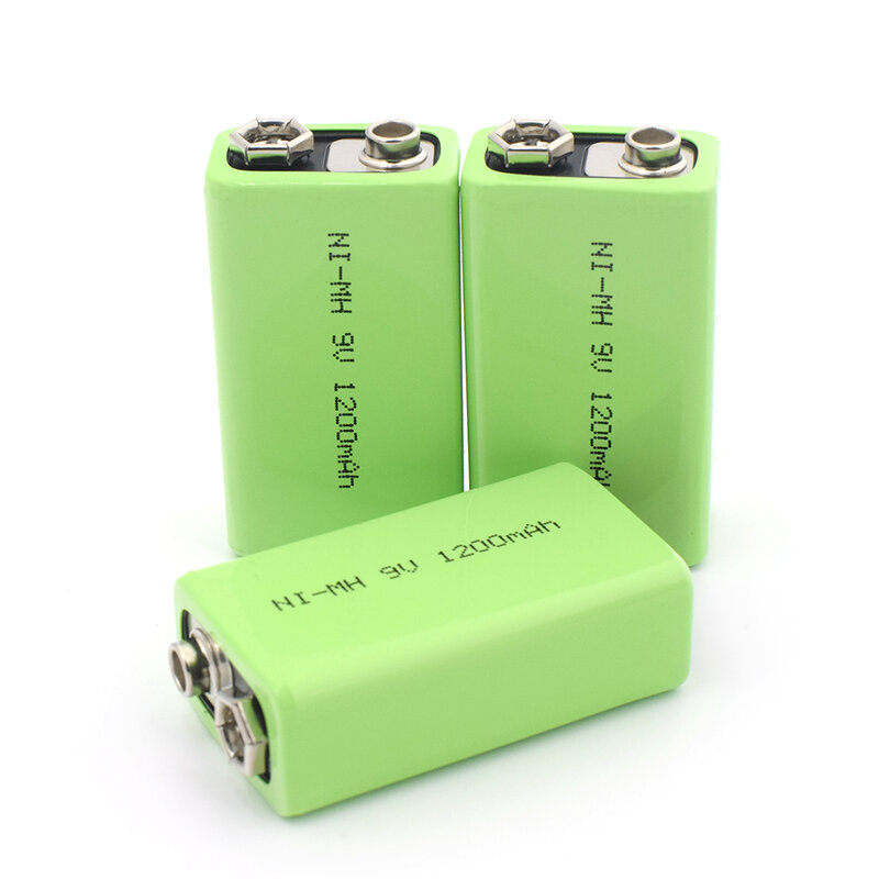 1/2/4 peças de alta qualidade 9 v 1200 mah recarregável ni-mh bateria para interfone fumaça alarme carro brinquedos 9 v baterias nimh substituir