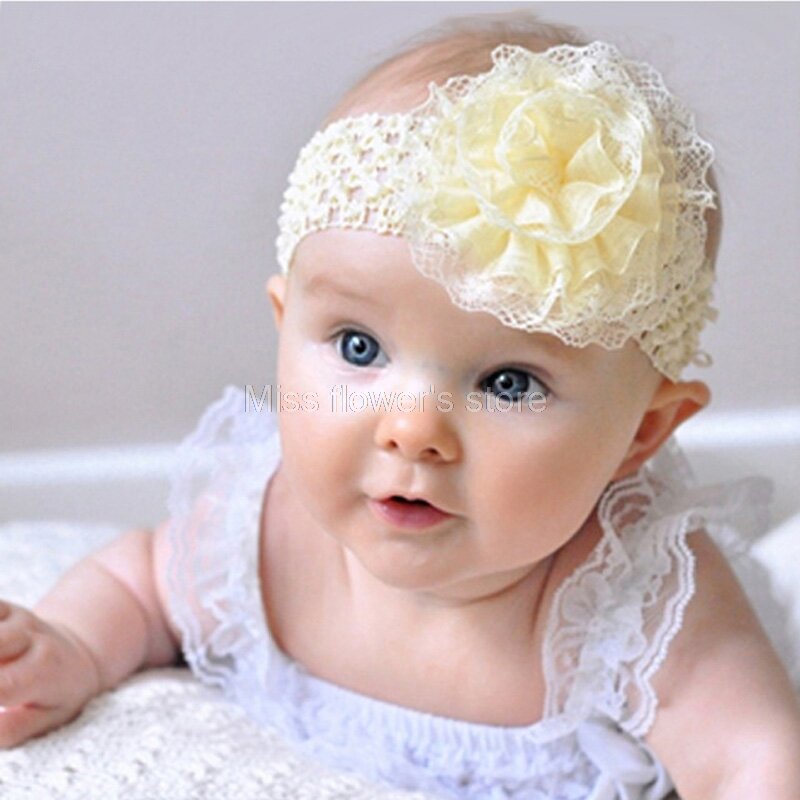 Diadema elástica de gasa para recién nacido, accesorios para el cabello, de malla suave, 1 ud.