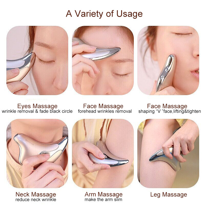 ¡Novedad! masajeador facial, dispositivo de levantamiento facial, masaje corporal, masajeador USB recargable para rejuvenecimiento de la piel, herramienta de raspado eléctrica