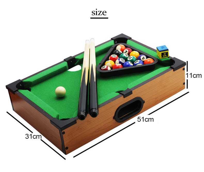 Mini Tabletop Pool Table Desktop Billiards Sets Children's Play Sports Balls Sports Toys Xmas Gift Family Fun Entertainment