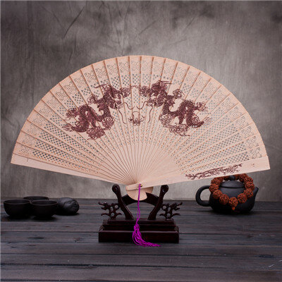 With Fragrant Fragrant Wood Folding Fan Box Decorated Incense Wood Fan Gift To Share 2021