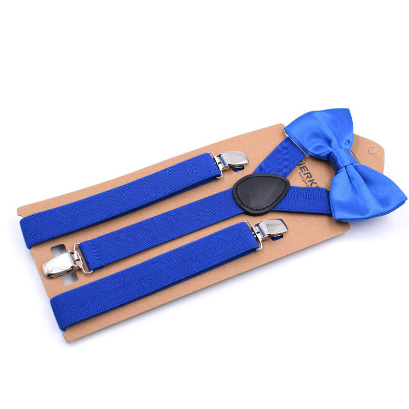 Man's Suspenders with Bow Tie Groomsman Braces Set Male Vintage Casual Suspensorio Trousers Strap