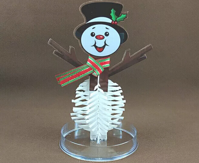 2019 17Hx10Dcm Visual White Magic Growing Paper Snowmen Tree nieve Artificial hombre hombres árboles ciencia niños juguetes de Navidad