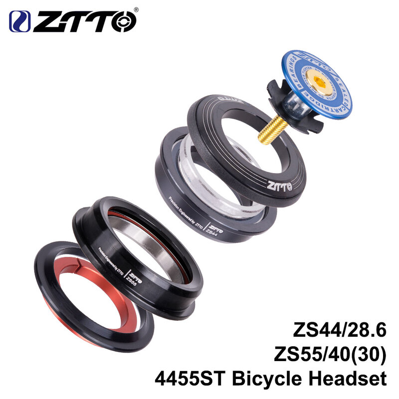 ZTTOMTB headset ZS44 ZS55 tapered straight universal 1.5 inch 28.6mm racefiets voorvork nul stack met cup 445STST