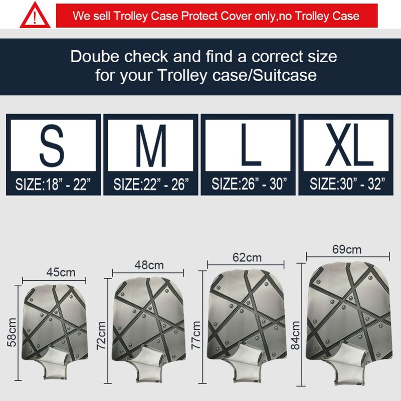 テントウムシlabybugプリントトラベルアクセサリースーツケース保護カバー18-32インチ弾性荷物ダストカバーケース伸縮性