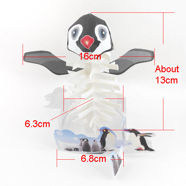 Pinguim de papel de brinquedo, árvore mágica para o crescimento das ciências japonesas, brinquedo de natal para crianças, 2020mm h, diy