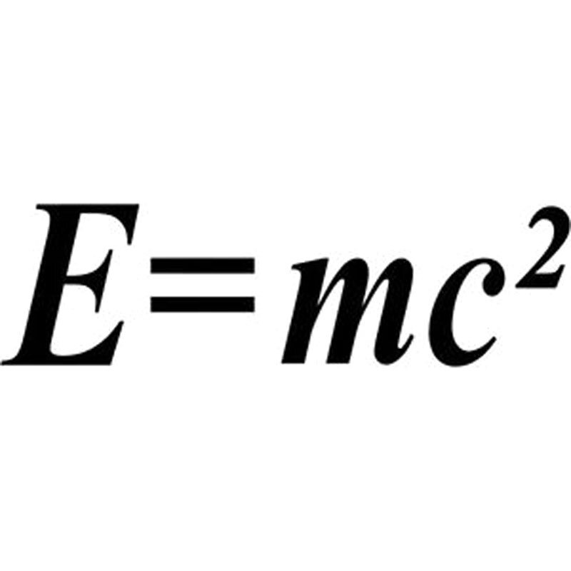 15.5X4.4CM E = MC2 Love Math Originality ไวนิล Decal สติกเกอร์รถสีดำ/เงินรถ-จัดแต่งทรงผม S8-0439