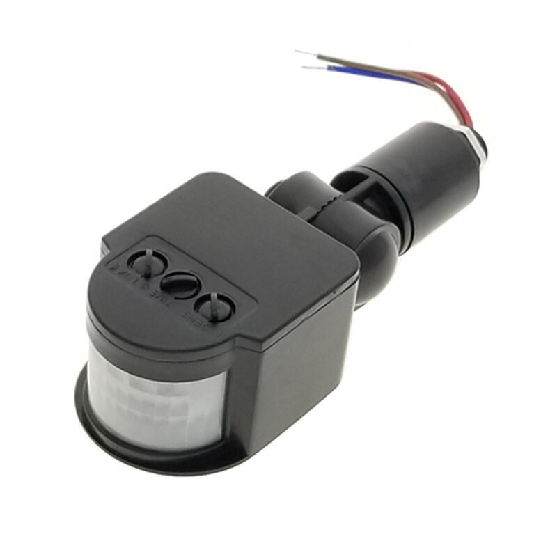 Interrupteur à capteur de mouvement infrarouge PIR, interrupteur de lumière avec lumière LED, détecteur automatique d'extérieur, ac 110V 220V