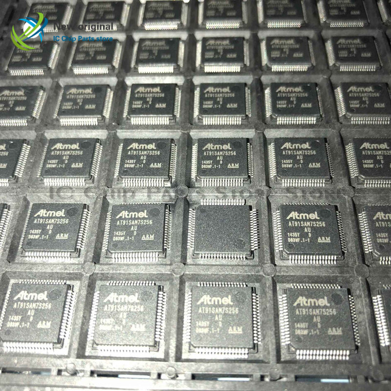 Chip IC integrado AT91SAM7S256AU QFP64, original, nuevo, en stock, 5 uds.