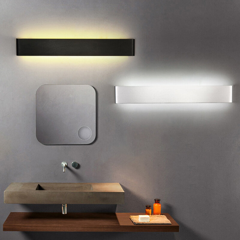 Minimalist Led Wall Lamp 6W 14W Mirror Wall Light Lamp Sconces 110V 220V Indoor Bedside Living Room Bathroom Mirror Light