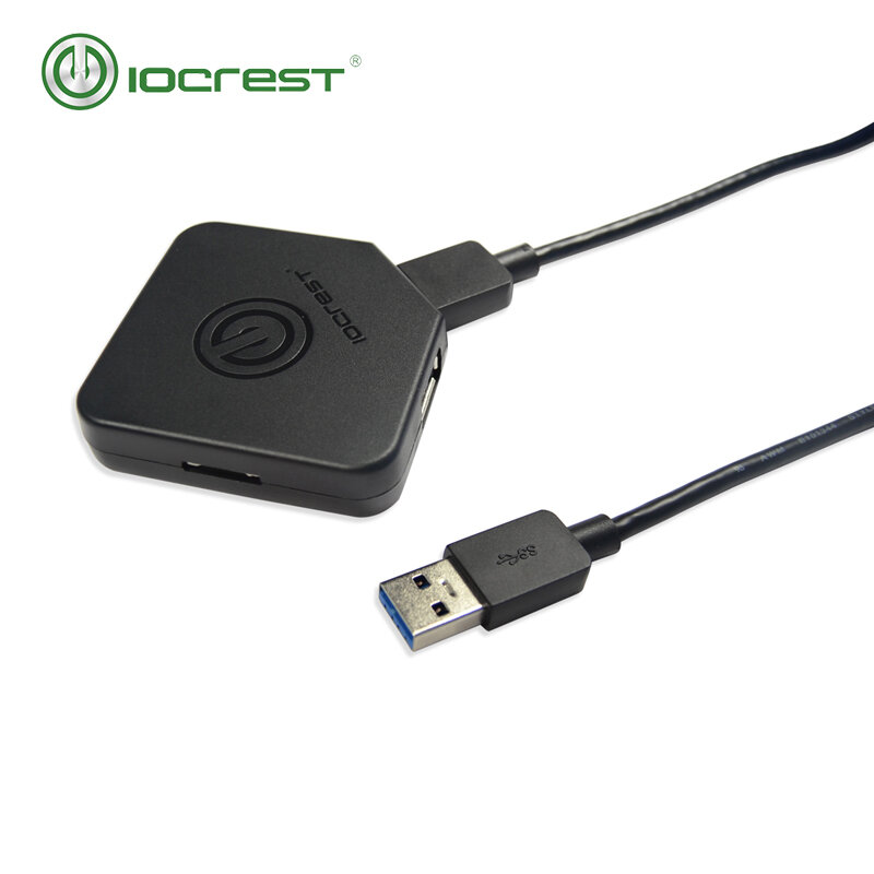 IOCREST Slim 2 Cổng USB 3.0 Có Hỗ Đầu Đọc Thẻ Nhớ MicroSD Chậm Chạp Cổ