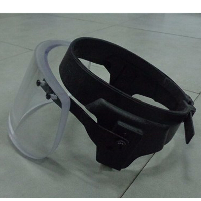 Bullet Proof Polyester Flak Glass Ballistic Face Shield Military Tatico Anti Riot Helmet Visor Personal Self Defense