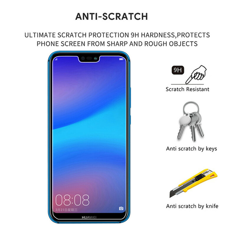 2Pcs Tempered glass For huawei P20 lite P30 Pro Mate 20 lite Y6 P smart screen Protector glass on honor 9X 8X 10 lite 20 glass