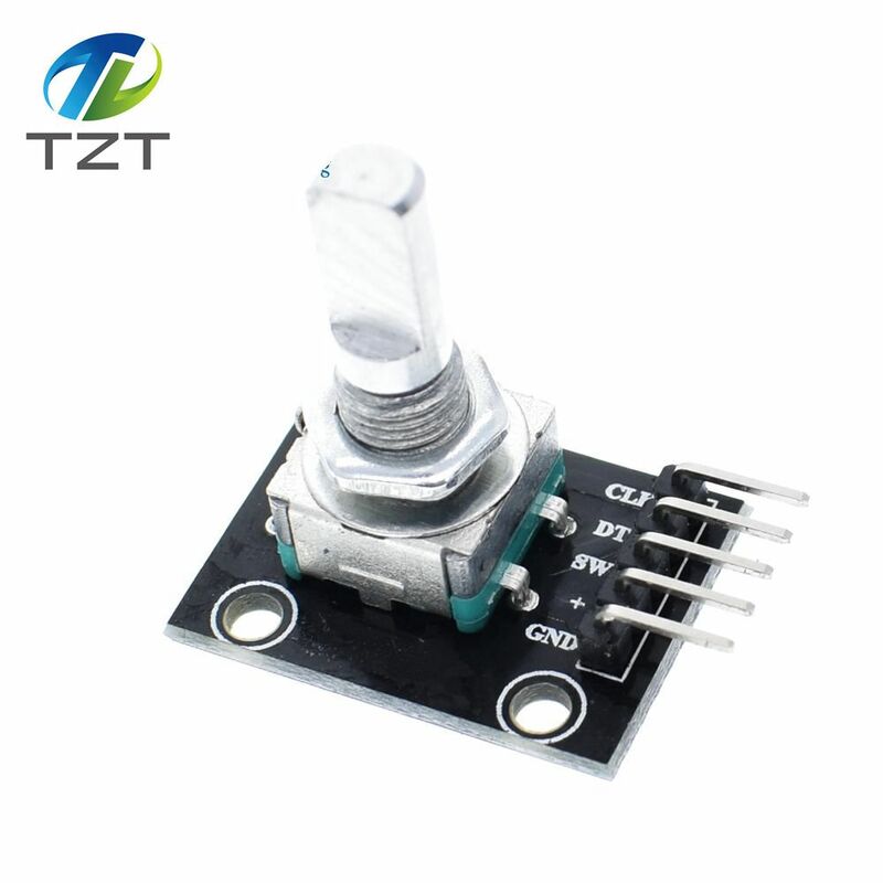 Модуль роторного кодировщика TZT 360 градусов для Arduino, переключатель датчика кирпича, плата разработки, KY-040 с контактами
