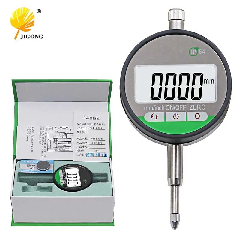 IP54 Tahan Minyak Digital Micrometer 0.001 Mm Elektronik Micrometer Metrik/Inci 0-12.7 Mm/0.5" precision Dial Indikator Pengukur Bertemu
