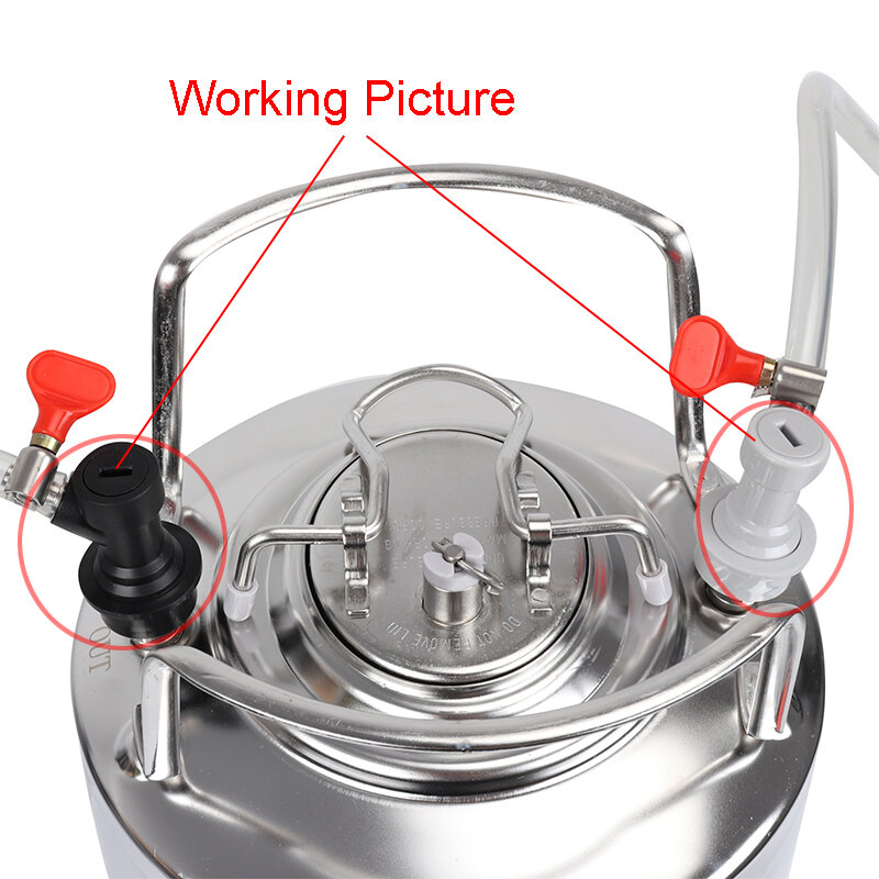 เบียร์ Keg Connector Dispenser Ball Lock Keg ตัด Liquid/แก๊สตัวเชื่อมต่อ1/4 ''สำหรับ Ball ล็อคหมุน Nut homebrew เครื่องมือ