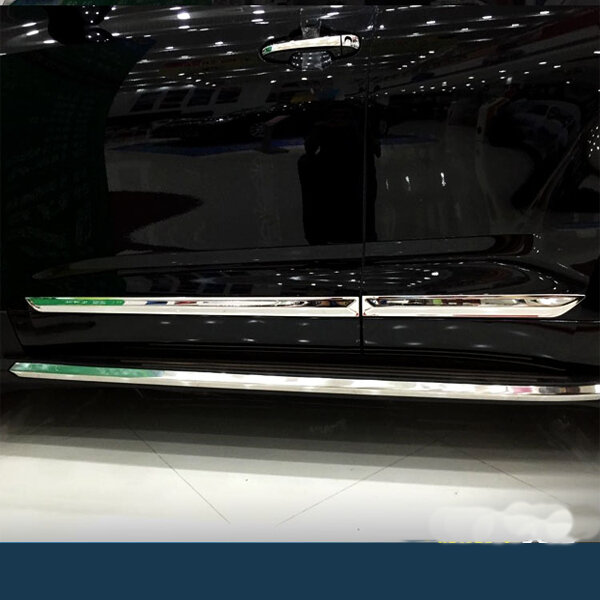 Garniture de moulage latéral de porte de voiture pour Toyota, accessoires de style de voiture en acier inoxydable chromé, HIGHLANDER 2015