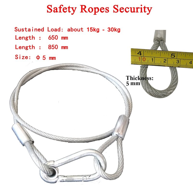 Stainless Steel Rope Loading Weight 25kg-50kg 5mm Thickness Safety Wire Stage Light Ropes Security For Securing Stage Lighting