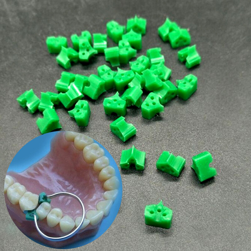 40 Stks/pak Dental Wiggen Siliconen Rubber Voeg Op Tor Vm Delta Ring Tine Ringen Silicone Verpakking Wiggen Geen 1.861 Tandheelkundige materiaal