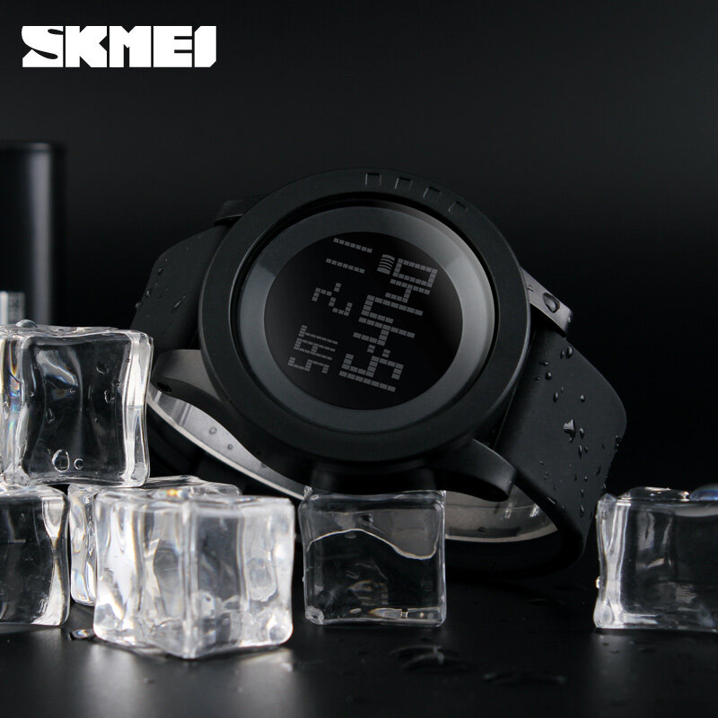 SKMEI Sport Watch mężczyźni LED duża tarcza cyfrowy zegarek wodoodporny Alarm zegarki kalendarzowe relogio masculino 1142