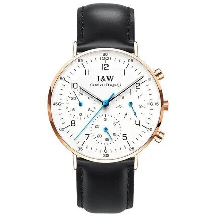 Carnival IW Serier 8787-6G waterproof 30m ultrathin case business men quartz watch wristwatch