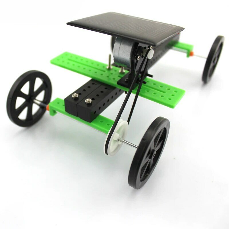 Lustige DIY Solar Spielzeug Auto Montieren Kit Gürtel Stick Fahrzeug Mini Solar Energie Pulverisierte Spielzeug Racer Kinder Kinder Pädagogisches Modell