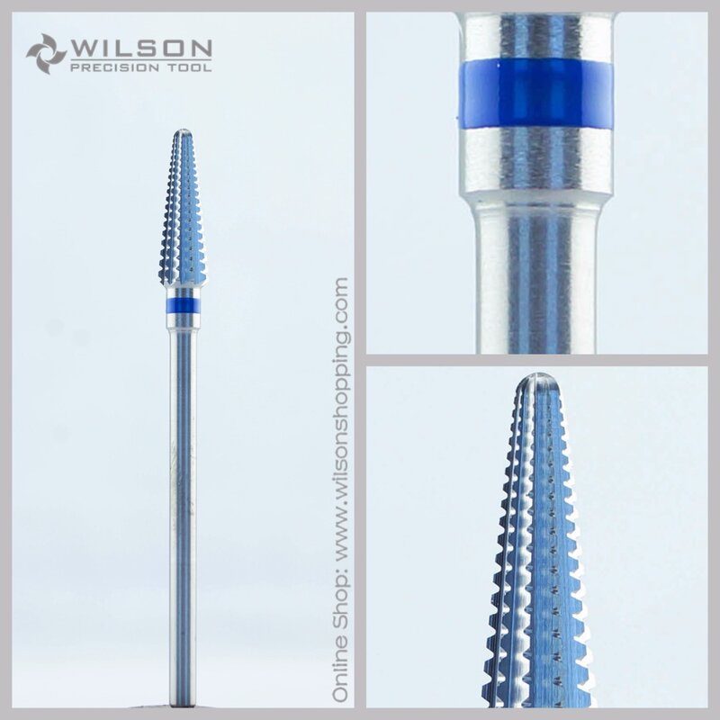 WILSON – perceuse à ongles en carbure à bord droit, avec coupe en spirale Standard(5001202), accessoires pour ongles