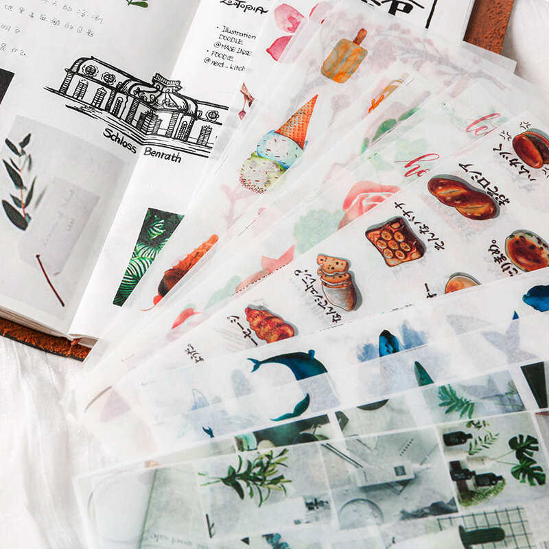 1 Tas Tanaman Bintang Makanan Hewan Jurnal Bulleti Stiker Dekoratif Buku Tempel Stik Label Buku Harian Alat Tulis Album Stiker