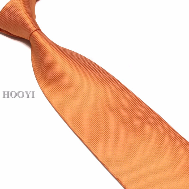 HOOYI 2019 men's ties neck tie solid plaid necktie high quality 15colors