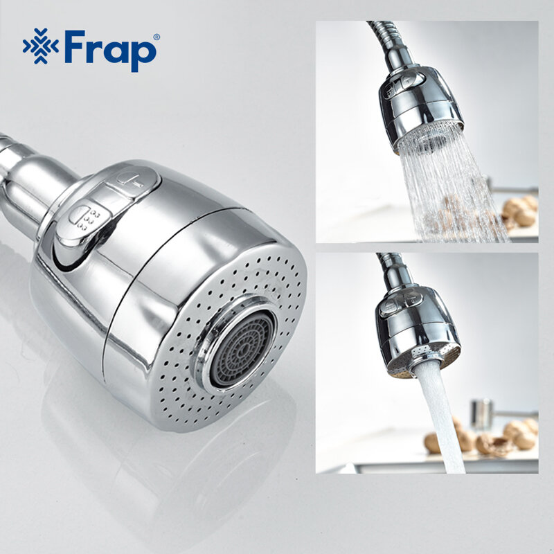 FRAP-grifo de plata de doble Mango para fregadero de cocina, mezclador de agua fría y caliente, con un solo orificio, modelo torneira F4319