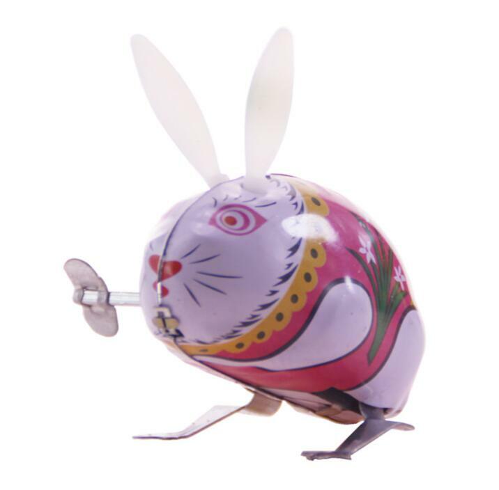 IWish Heißer Vintage Klassische Nette Metall Kaninchen Tier Wind Up Eisen Spielzeug Für Kinder Kinder Geschenk Bunte Lustige Cartoon Uhrwerk spielzeug