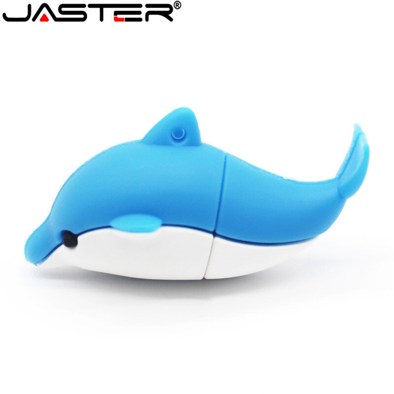 JASTER-unidad flash usb estilo dolphin, pendrive de 4GB, 8GB, 16GB, 32GB, 64GB, capacidad de 100%