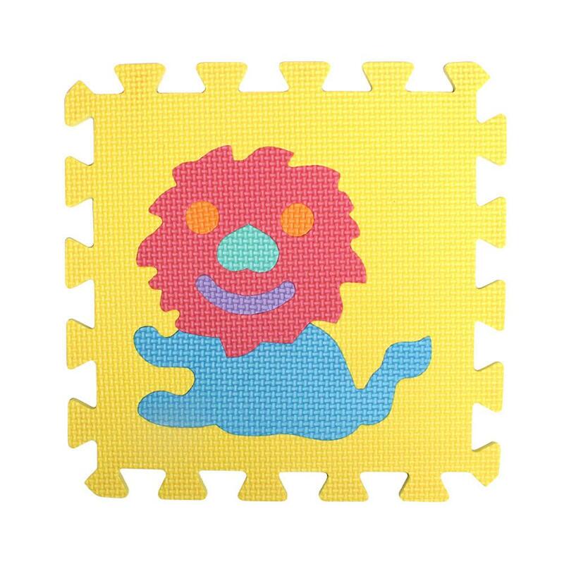 Juego de 10 piezas de alfombra de espuma con rompecabezas para niños con patrones, tapete de juego de espuma EVA para bebés, suave y adecuado para actividades en interiores