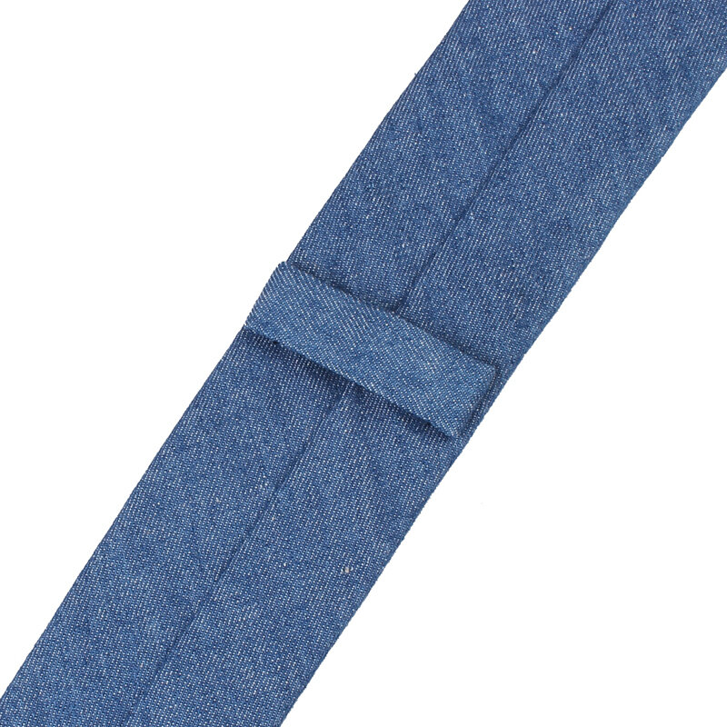 Cravate en jean slim pour hommes, 6cm, en coton, unie, à carreaux, pour costume d'affaires